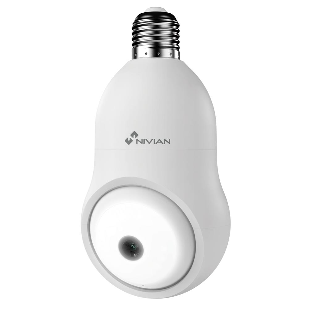 Nivian Caméra Ampoule 360° 3MP (Se visse sur douille) (NVS-IPC-BULB1)