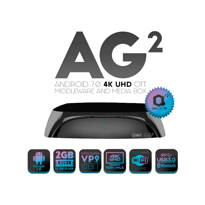 BOX IPTV 4K Wifi intégré 2.4/5Ghz / GTVG2