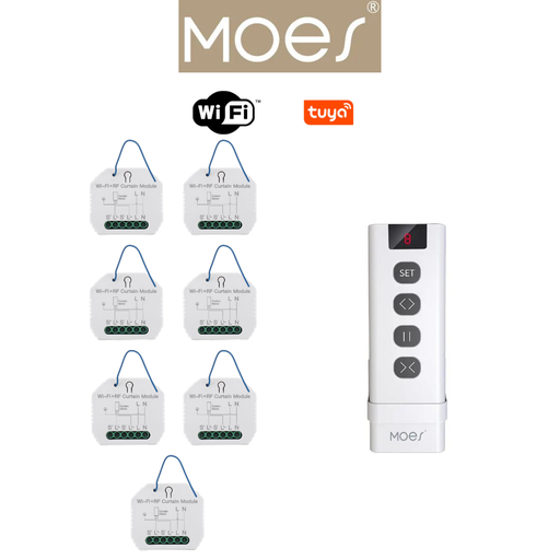[PACKMO-VRT9C-W-7] Pack 7 wifi volet roulant, télécommande sans fil / PACK7W-VRT9C