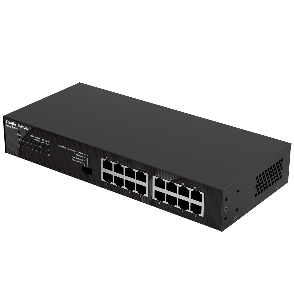 Reyee Switch de bureau 16 ports RJ45 Gigabit / RG-ES116G