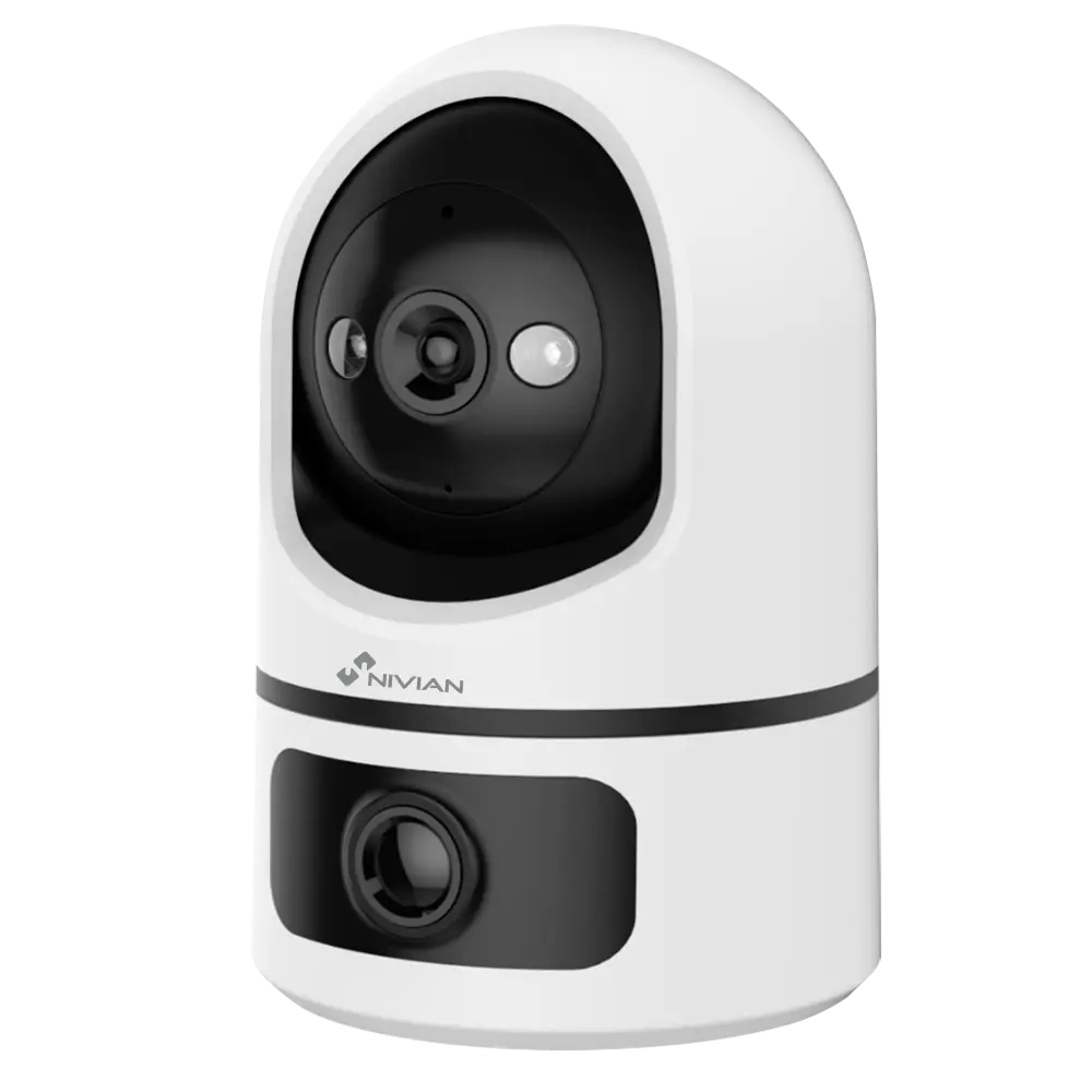 Nivian Caméra intérieur Wi-Fi Double Objectif 2K (IPC-IS7-DUAL)