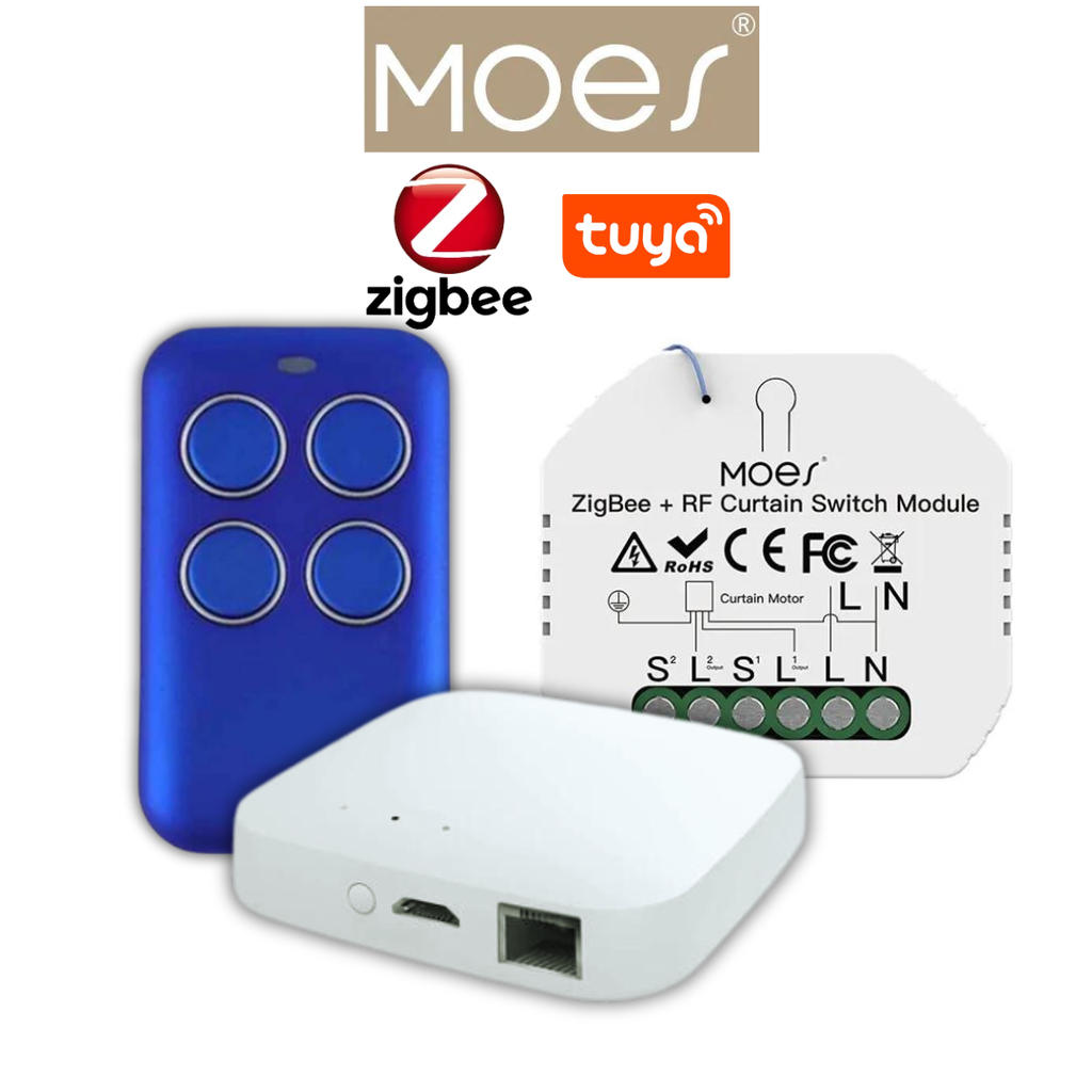 Interrupteur intelligent sans fil Zigbee - 3 boutons Moes